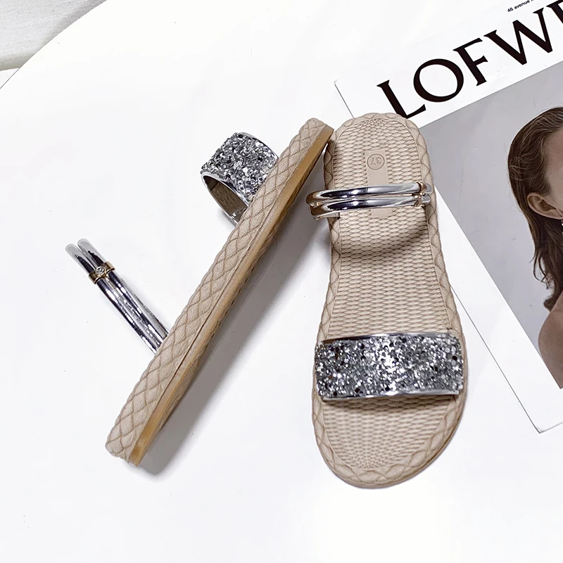 Сандалии женские с ремешком на пятке Босоножки открытым носком без застежки