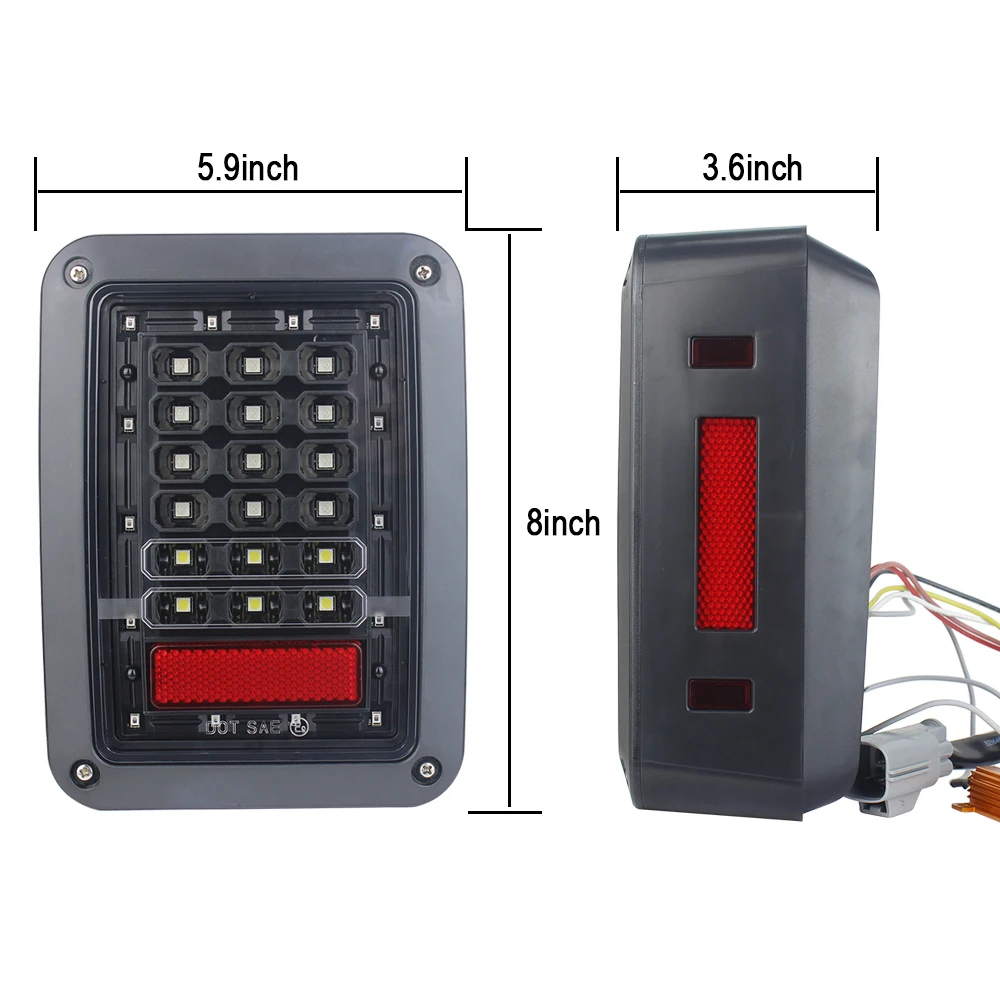 Светодиодные задние фары автомобиля в сборе с ходовым тормозом сигналом