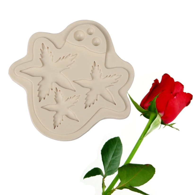 

Wholesale 10 pcs Silicone Mold Rose Receptacle Calyx Sugarcraft Cupcake Chocolate Baking Mold Fondant Cake Decorating Tools