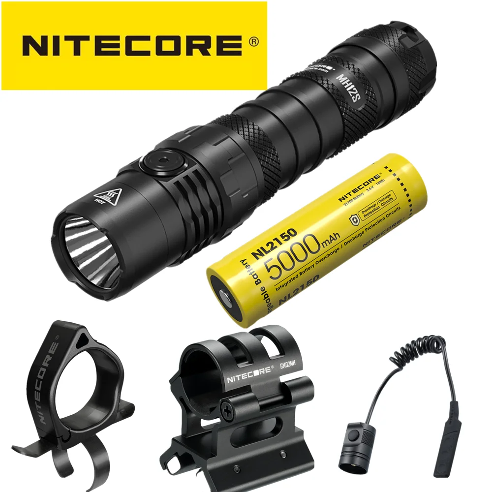 Nitecore MH12S фонарик 1800 люмен USB-C Перезаряжаемые для самозащитой правоохранительных
