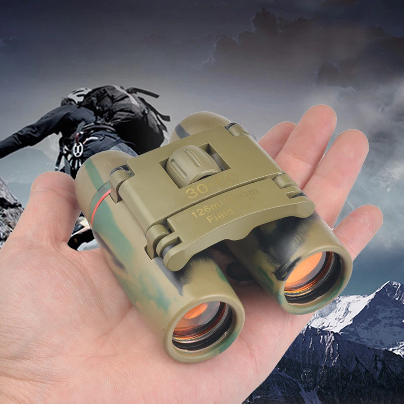 

30x60 Compact Zoom Binoculars Long Range 1000m Long Range Folding Mini Telescope BAK4 Optics Camping Hiking Travel Hunting