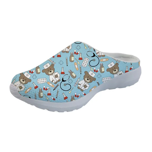 H10002CA INSTANTARTS/Женская обувь на плоской подошве с милым рисунком медсестры; пляжная водонепроницаемая обувь; летние женские сандалии из сетчатого материала; прогулочные сандалии; Sandalia Zapatos Girl - Цвет: H10002CA
