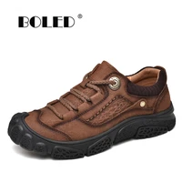 natural leather vintage men shoes handmade high quality casual shoes flats plus size outdoor design shoes men