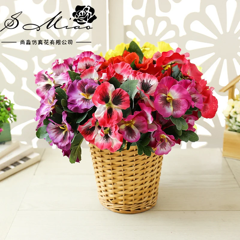 

Simulation flower pansy, creative home ornament, silk flower, artificial flower, simulation flower simulation plant