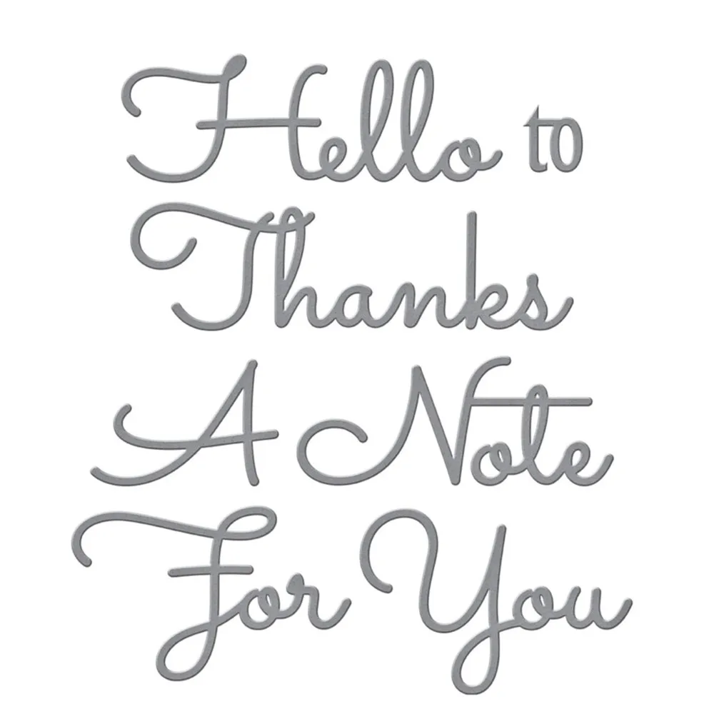 

2021 Hot Sale Christmas Sweet Words Notepad Etching Metal Cutting Dies Decoration Embossing Template Diy Greeting Card Handmade