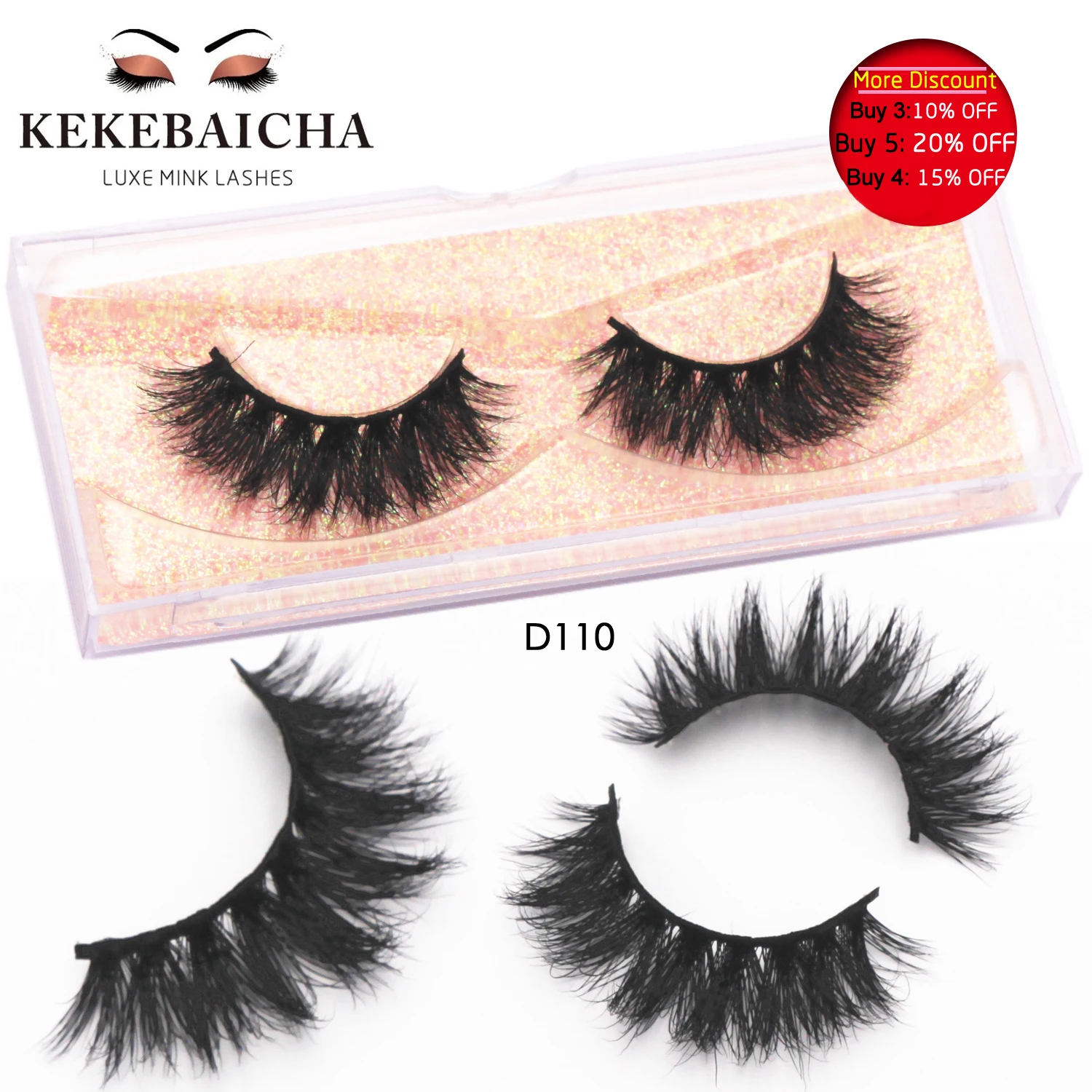 KEKEBAICHA норковые ресницы для макияжа 3D легкие накладные без грубости