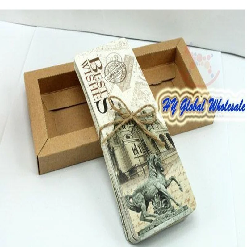 

12sets/lot Creative Vintage Paris Memory Paper Bookmark Set Fashion Gift Office School Stationery Supplies Free Shipping