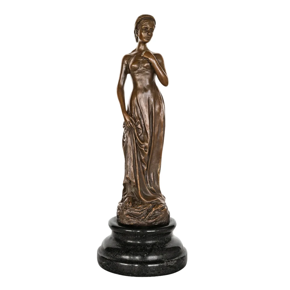 

Graceful Juliet Bronze Statue The Heroine of Shakespeare's Play Beautiful Girl Sculpture Vintage Female Art Home Decor