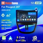Автомагнитола для Peugeot 207 2009-2015 Android Auto Android 10 IPS GPS навигация Авто WiFi Carplay мультимедийный плеер 4G no 2 Din