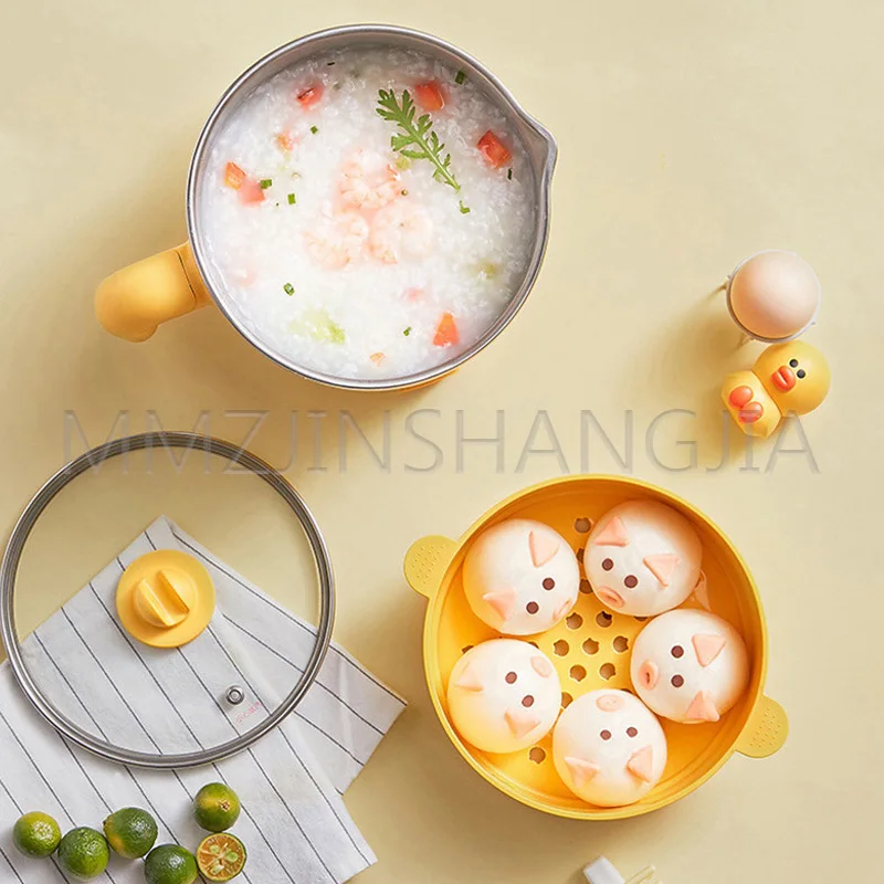 Stainless Steel 1.2L Multi Cooker Portable hot pot Steamer Pan to Multicooker One Pot Rice Electric | Бытовая техника