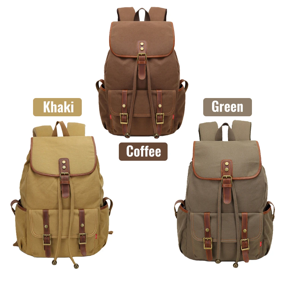 

Retro Backpack Canvas Backpacks School Bag Men and Women Bags Handbag Drawstring Bag Mouth Shoulder Bags
