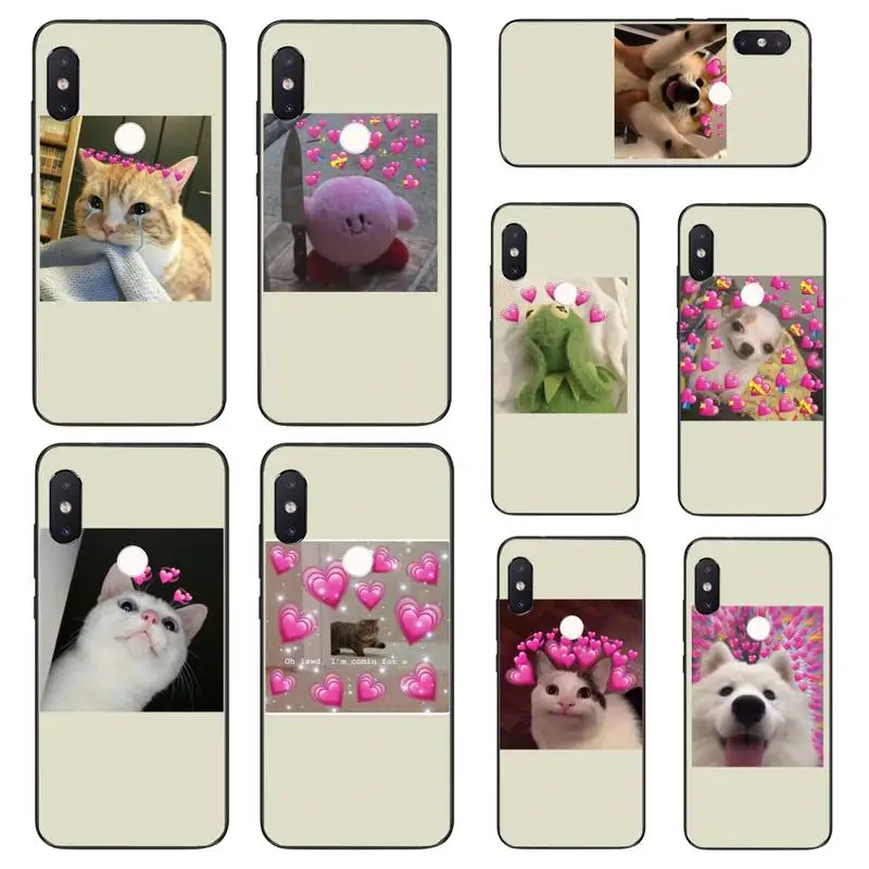 

YNDFCNB super cat dog pink Heart-shaped YOU&ME Phone Case For Xiaomi Mi8 9 10 9T 5 6 A1 A2Lite 9SE 8SE Mi8lite Mix2 Max3 F1