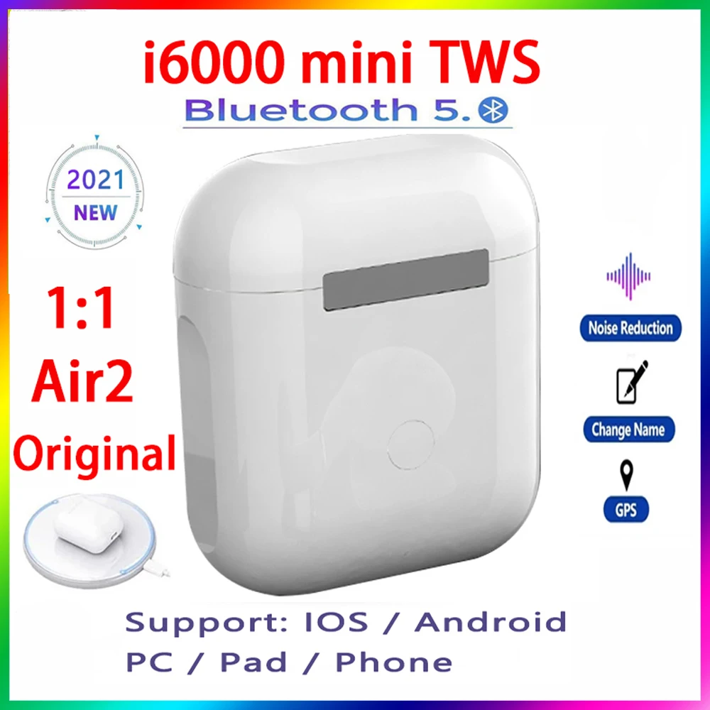 

2021 Original i6000 mini Tws Wireless Earphone Rename Bluetooth 5.0 Super Earbuds PK i16 i18 i30 i7 i9 i11 i12 i14 i15 i1000 i90