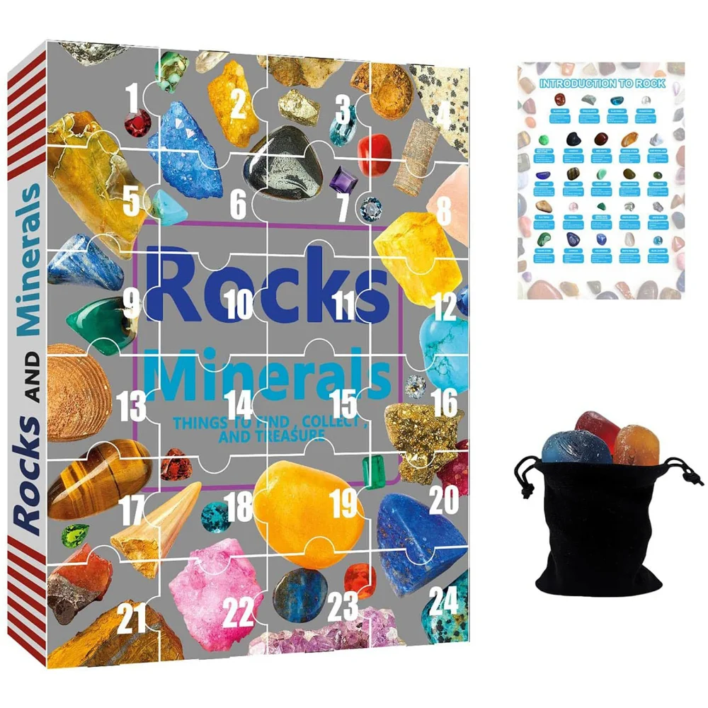 

Christmas Advent Calendar Set Paper Stone Multicolor Stock Specimens 22.2x30.5cm Funny Early Childhood Education Toys Blind Box