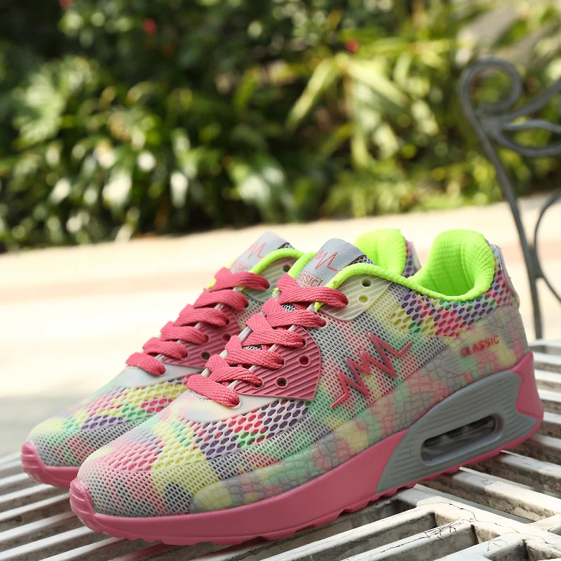 RUMDAX Air Cushion Sport Shoes Women Breathable Sneakers Anti-skid Outdoor Jogging Walking Shoes Basket Fitness Shoes Trainers