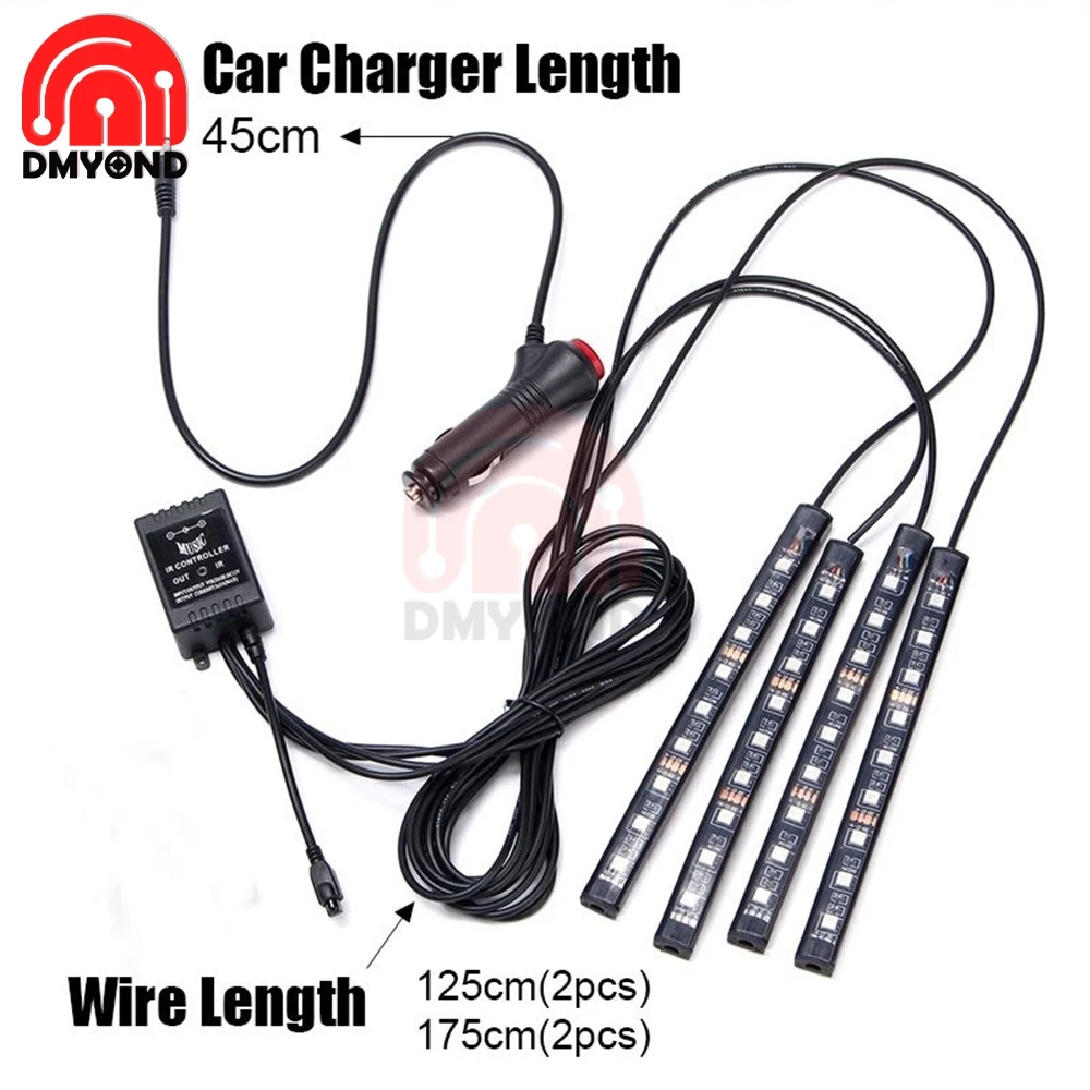 RGB цветная лампа для ног с беспроводным пультом дистанционного управления