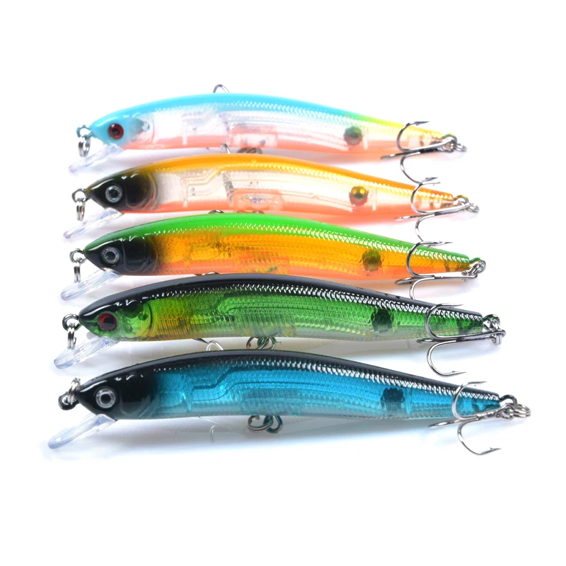 

9.5cm 8.1g Fishing Lures Minnow Fishing Bait Fishing Tackle Fishing Lure Wobbler Tackle Crankbait Pesca Baits kit set 3D Eye