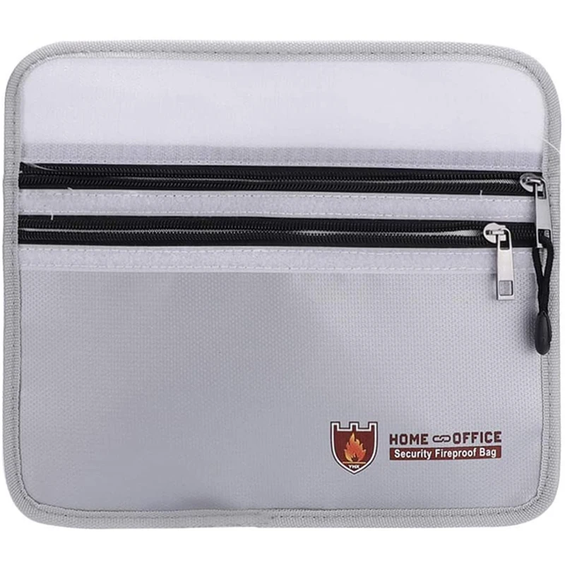 

Fireproof Document Bags Fiberglass Protective Bag Fireproof Safe Document Storage for Home Passport Cash Bills