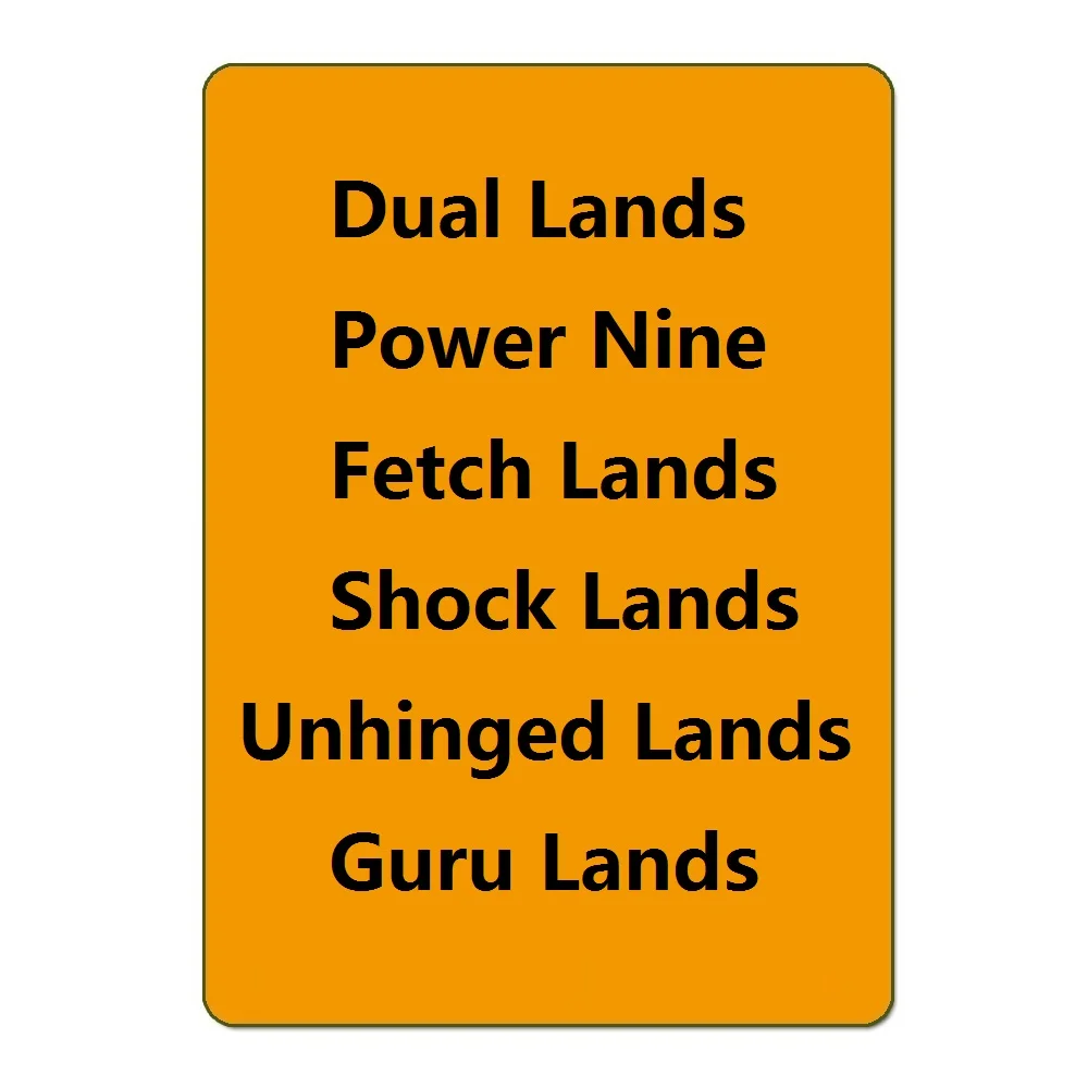 Stone Man's Magical Beta/Revised Dual Land & the Beta/Unlimited Power Nine собирающая настольную игру