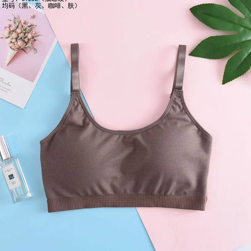 Sujetador de algod&oacute;n sin costuras para ni&ntilde;as, ropa interior de entrenamiento, para adolescentes, 8-16 a&ntilde;os, 2 piezas-2