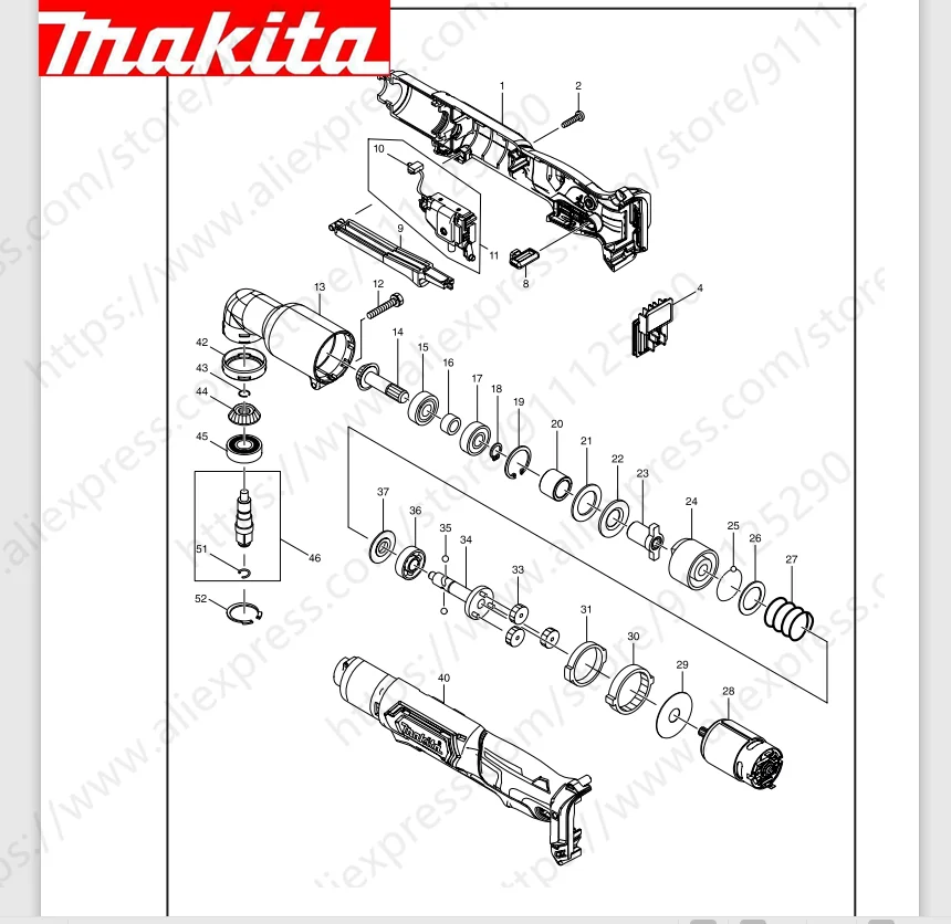 

Maktia for TL065D Rotor switch stator handle housing bearing Spindle gear (Consult customer service)