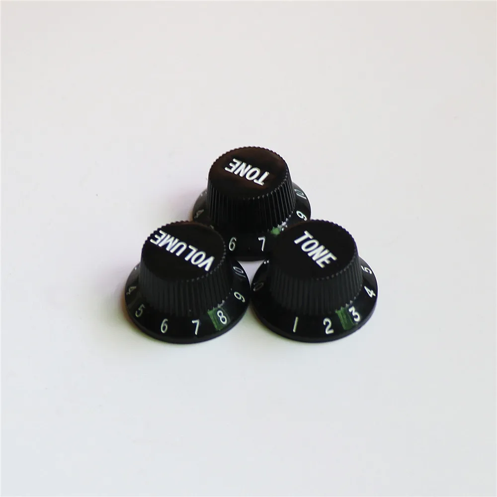 Black 1 комплект 1V2T красочные ручки для электрической гитары DIY гитарные части регулятор громкости гитарные части Аксессуары для гитары - Цвет: Black