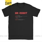 Мужская хлопковая футболка с надписью Mr Robot fnewsety00.dat, для хакеров, для взрослых, с программатором Linux, футболки с коротким рукавом