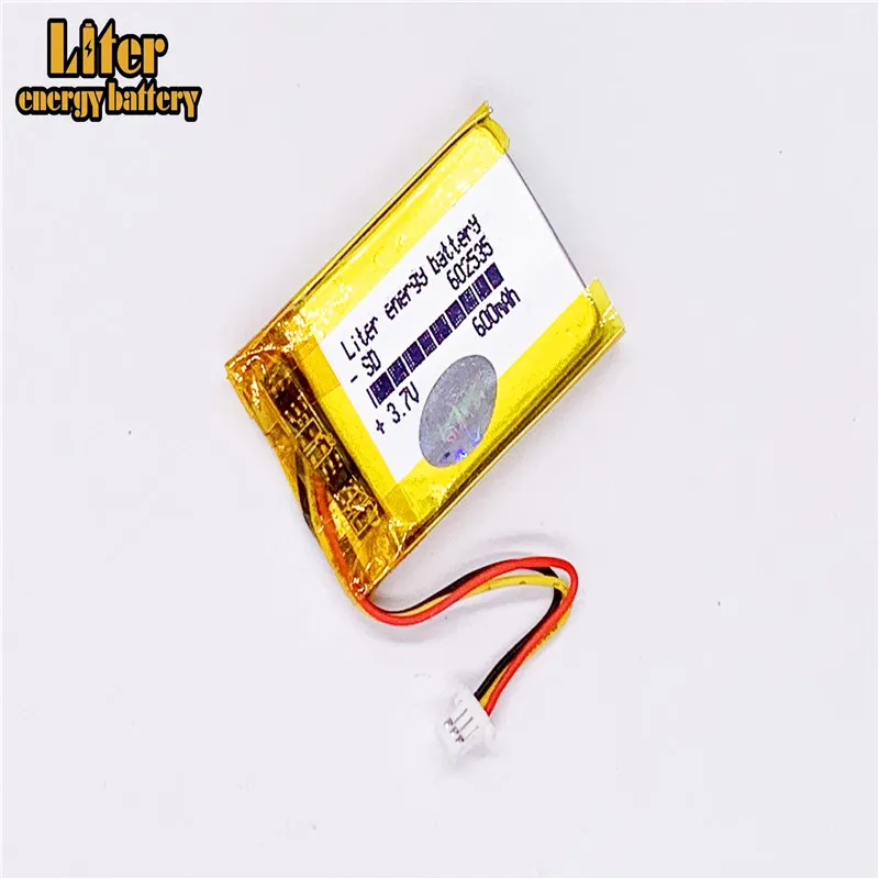 Полимерная литиевая батарея 3 7 V 602535 062535 600MAH может быть настроена оптом Ce Fcc Rohs Msds