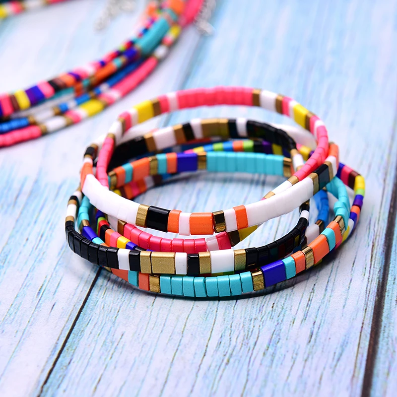 Браслет с бусинами Миюки Тила MOON GIRL серьги гвоздики в стиле бохо модный чокер для