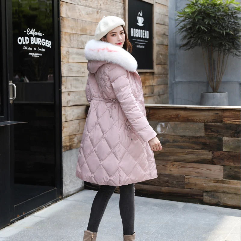 Женская зимняя куртка женская одежда с капюшоном из натурального Лисьего меха