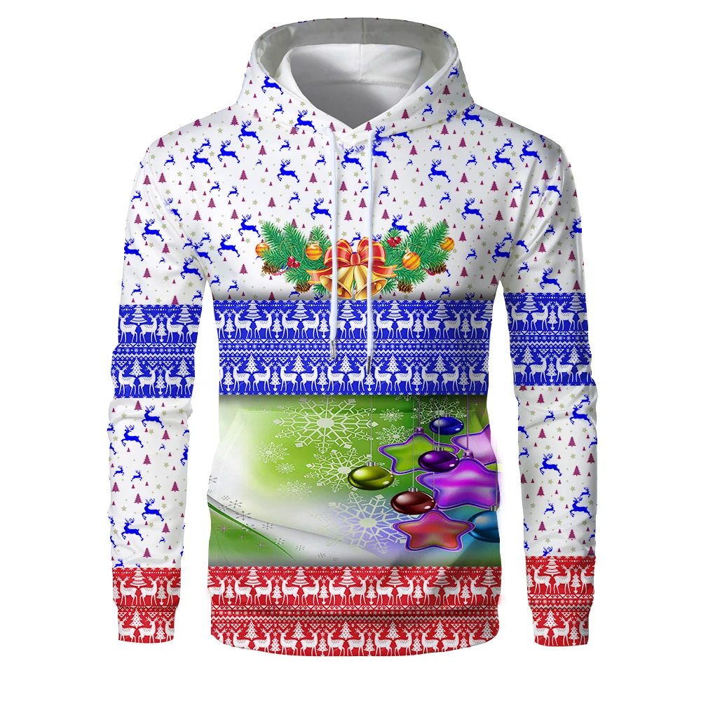 Photo Color Новые рождественские толстовки для мужчин 3D Санта Клаус и снеговик деревья печати мужчин s толстовка с капюшоном в стиле хип-хоп пуловер толстовки для мужчин Hombre - Цвет: Photo Color
