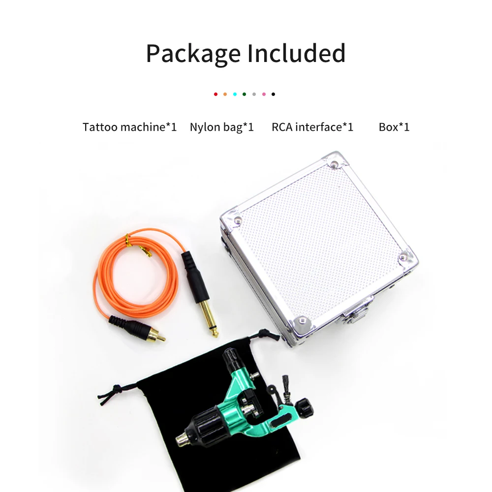 Ротационная татуировочная машина Shader и лайнер 7 цветов Ассорти тату мотор