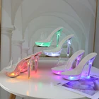 Женские шлепанцы на высоком каблуке 13 см, летние, пикантные, на тонком каблуке