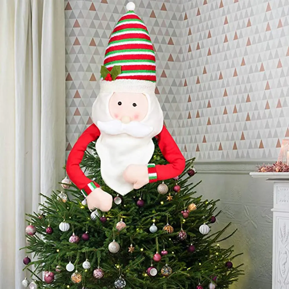 

Christmas Decoration on Tree Star Old Man Snowman Christmas Decoration Felt Tree Pendant Christmas Supply Happy New Year 2021