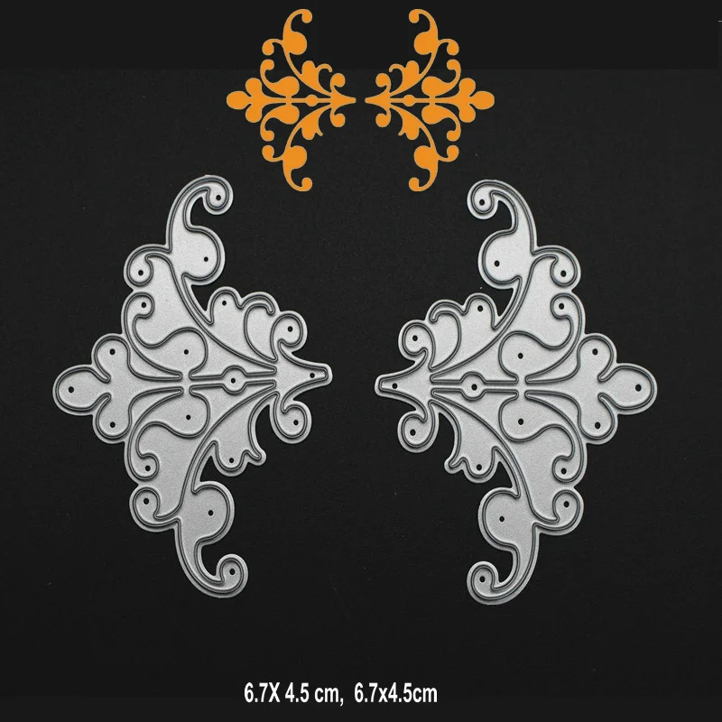 Пара цветочных кружевных вырубных штампов металлический Трафарет DIY скрапбук