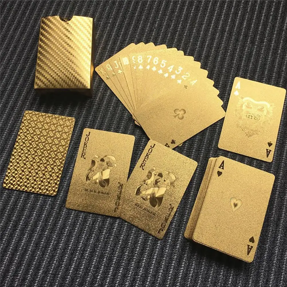 

2Sets Waterproof Black Playing Poker Card Bar Party KTV Night Board Game Prop Table Game Poker Cards Perfect For Playing Game