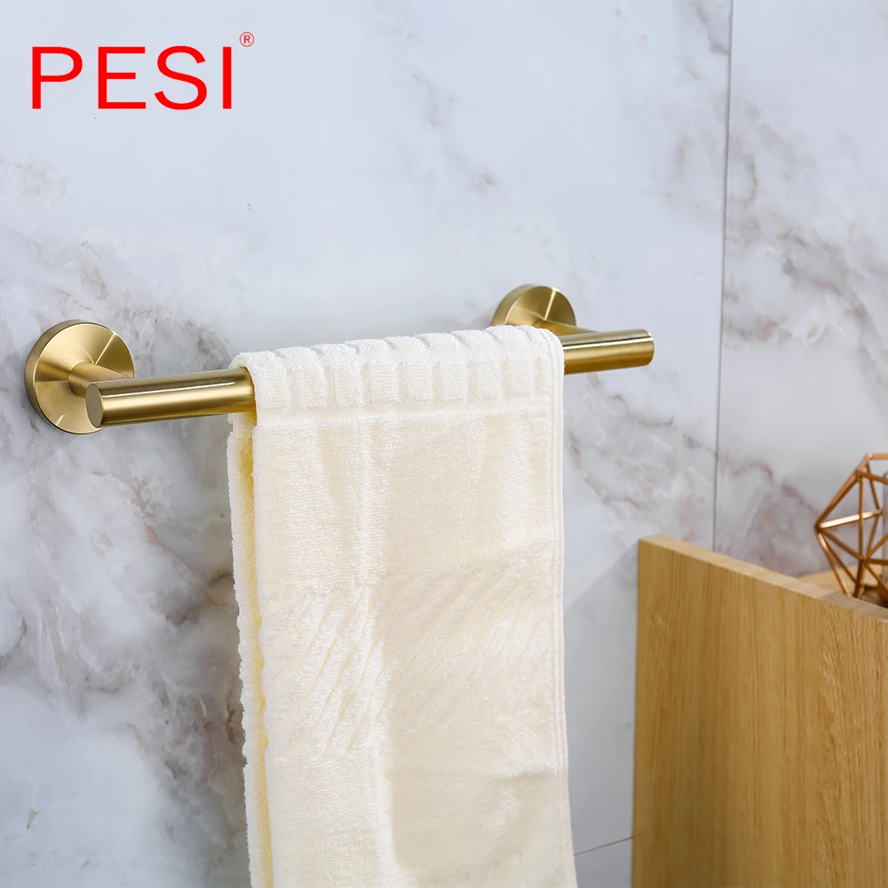 Золотые матовые аксессуары для ванной комнаты набор оборудования вешалка
