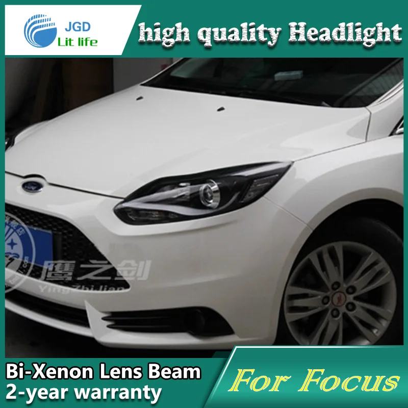 Чехол для Фар Ford Focus 2012 2013 светодиодный чехол фар DRL двойной луч биксенон