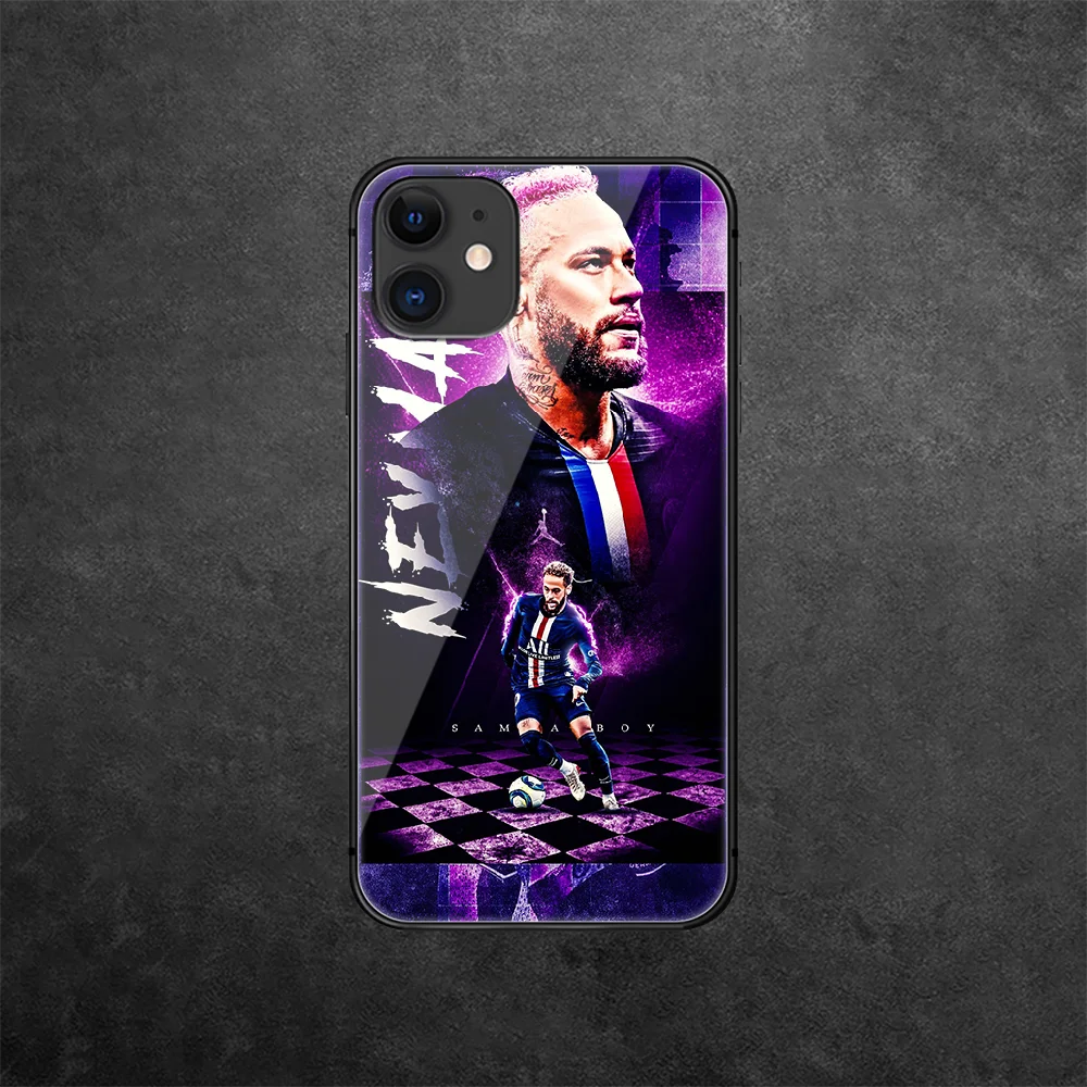 

Neymar Football JR 10 Tempered Glass Phone Case Cover For IPhone 5 5S 6 6S 7 Plus X Xs Xr Se 2020 11 12 Pro Max Mini Cell Pretty
