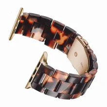 Resin Watch strap For Apple Watch 6 4 3 44mm 40mm 38MM 42MM Transparent Band Bracelet For iWatch Series 6 5 3 Replacement wrist