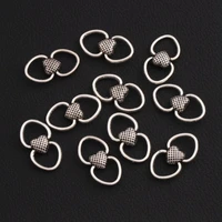 open hearts grid heart alloy tibetan silver connectors fit infinity leather bracelets l1229 30pcs 13 2x24 8 mm zinc alloy