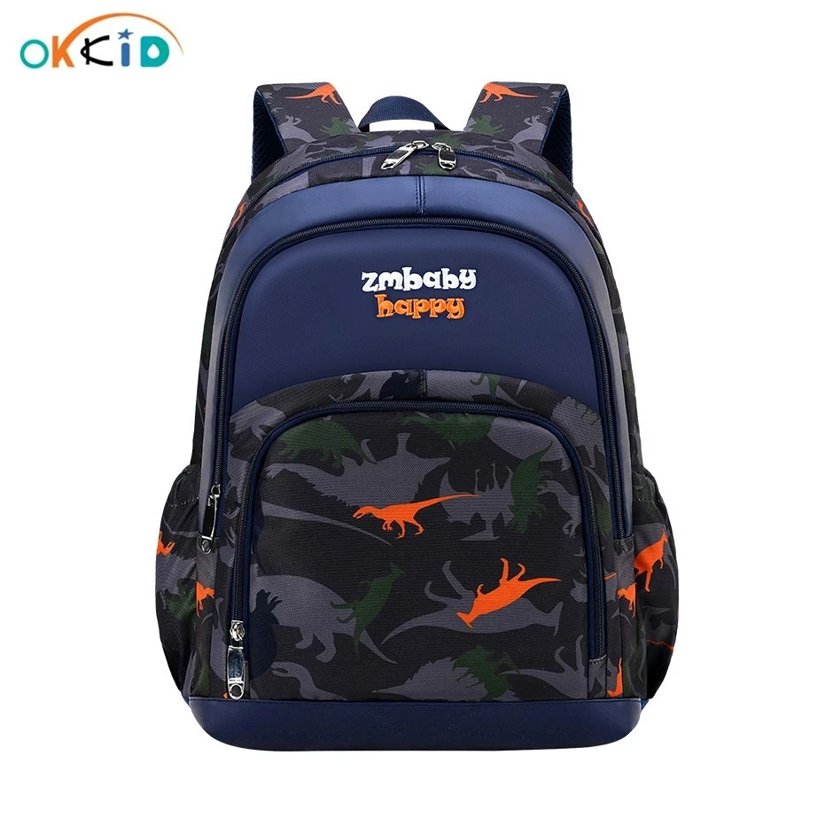 OKKID primary school bags for boys elementary student dinosaur backpack boy gift girls cute book bag kids schoolbag dropshipping | Багаж и