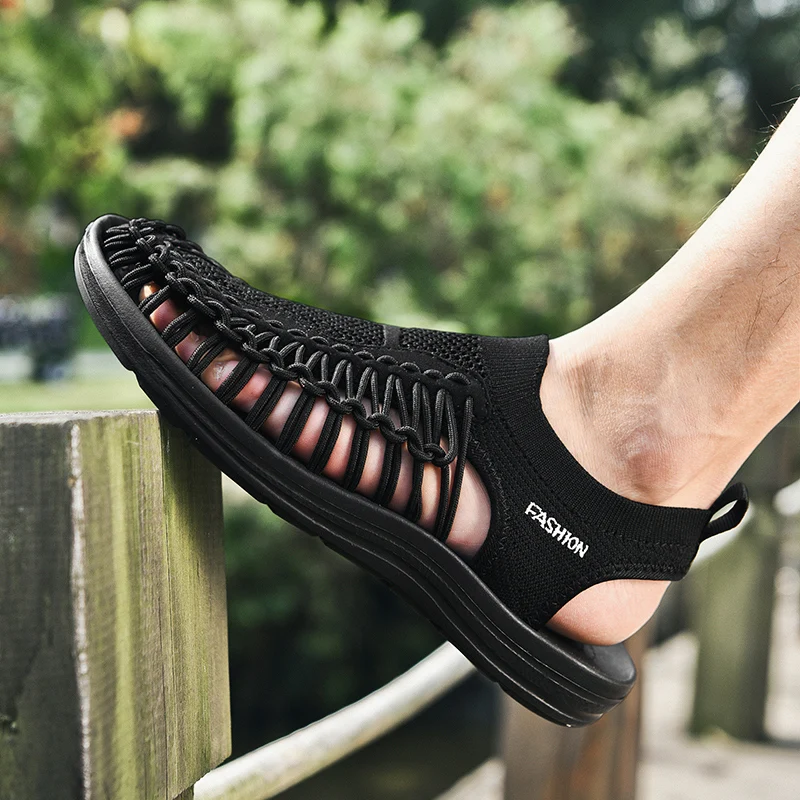 

Men And Women Sandals Summer Woven Sandals Beach Shoes Comfortable Hiking Shoes Wholesale 2021