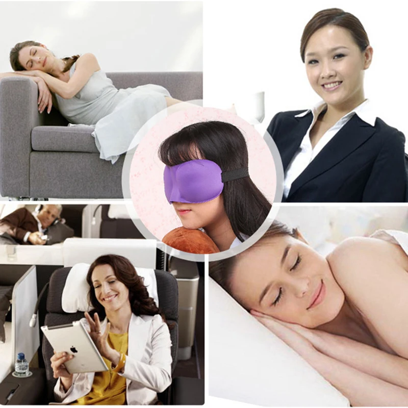 1 шт. шелковая маска для сна мягкая глаз мягкие тени отдыха путешествий повязка на