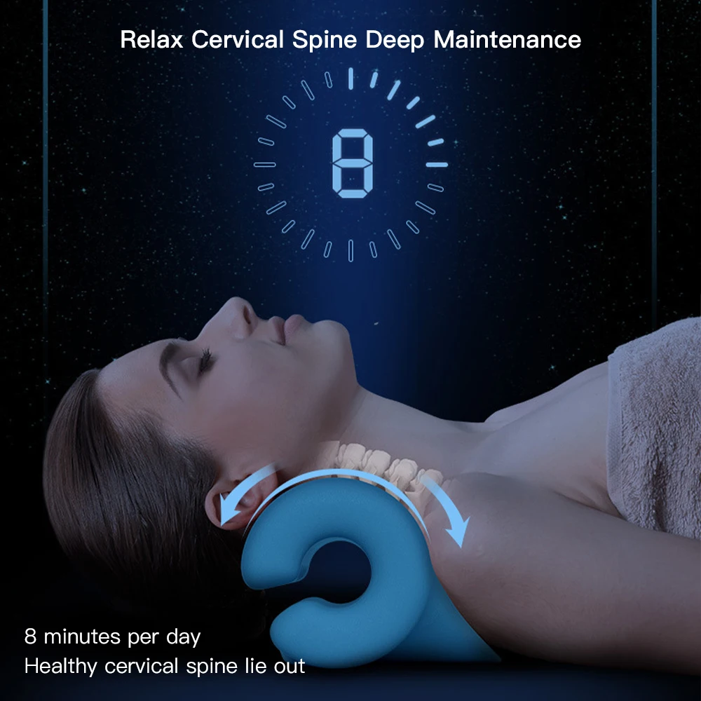 

Cervical Traction Device Neck and Shoulder Relax Neck Pain Relief Cervical Spine Alignment Chiropractic Pillow Neck Stretcher