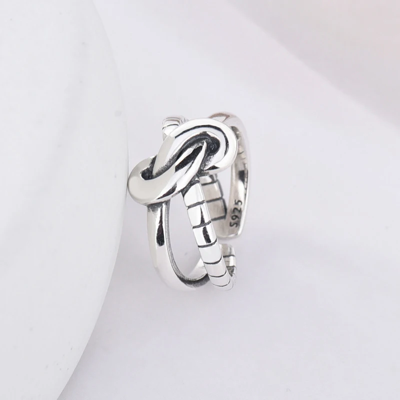 Hign качество двойной слой с крестом узел кольцо для Для женщин Подарки на день