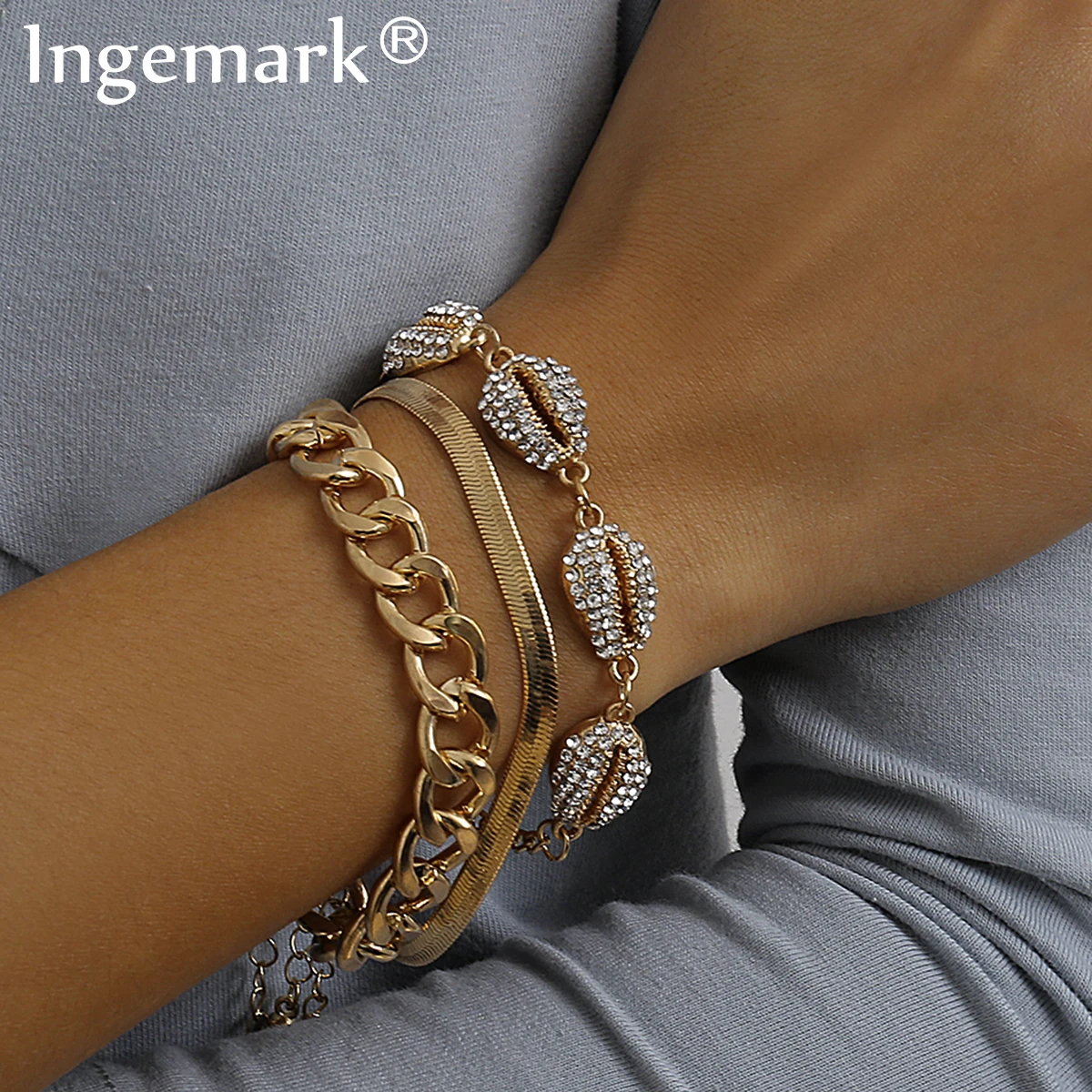 Браслет цепочка в стиле бохо для мужчин и женщин Ювелирное Украшение на запястье