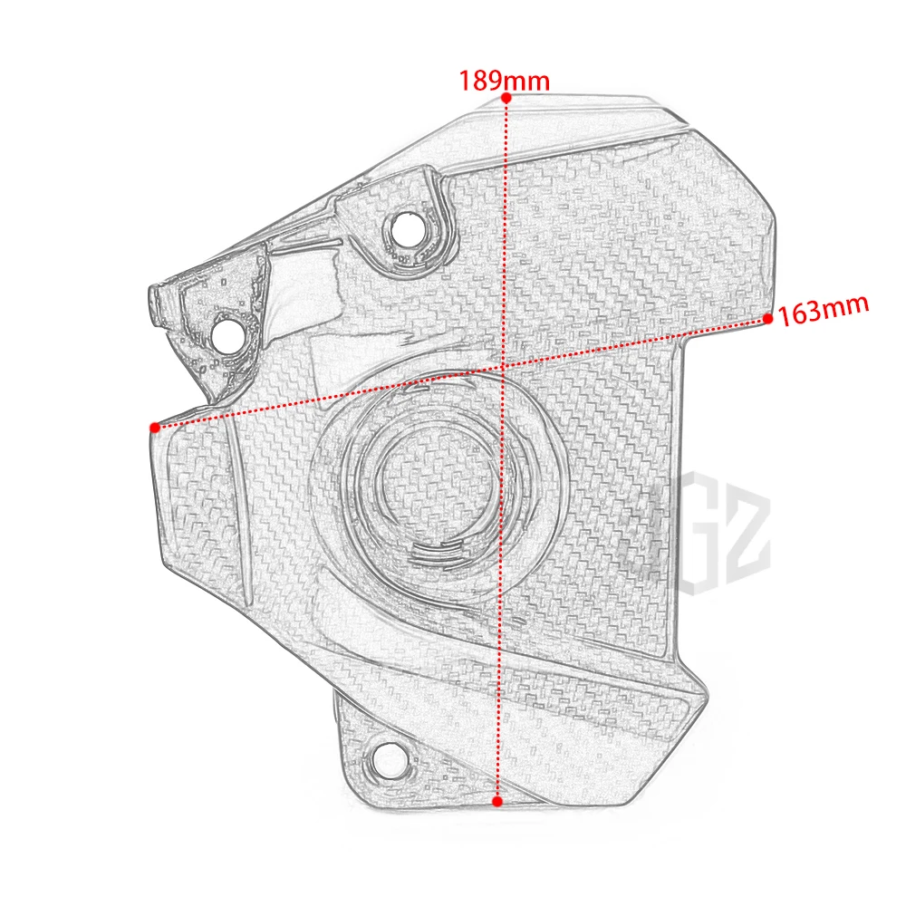 Защитный чехол из углеродного волокна для передней звездочки мотоцикла