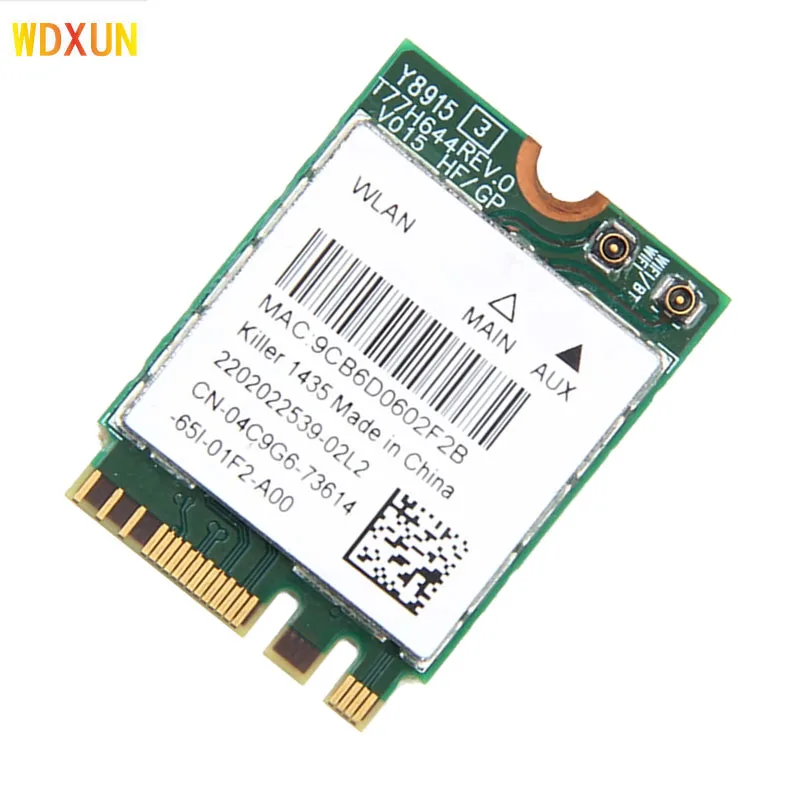 Двухдиапазонная беспроводная сетевая карта Atheros QCNFA344A Killer 1435 802.11ac 867 Мбит/с Wifi
