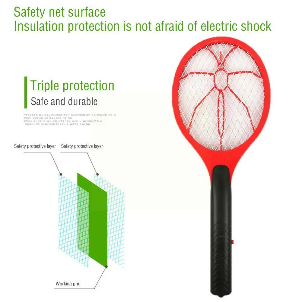 

Electric Handheld Bug Zapper Insect Fly Swatter Racket Portable Mosquitos Killer Pest Control For Bedroom Outdoor O7k8